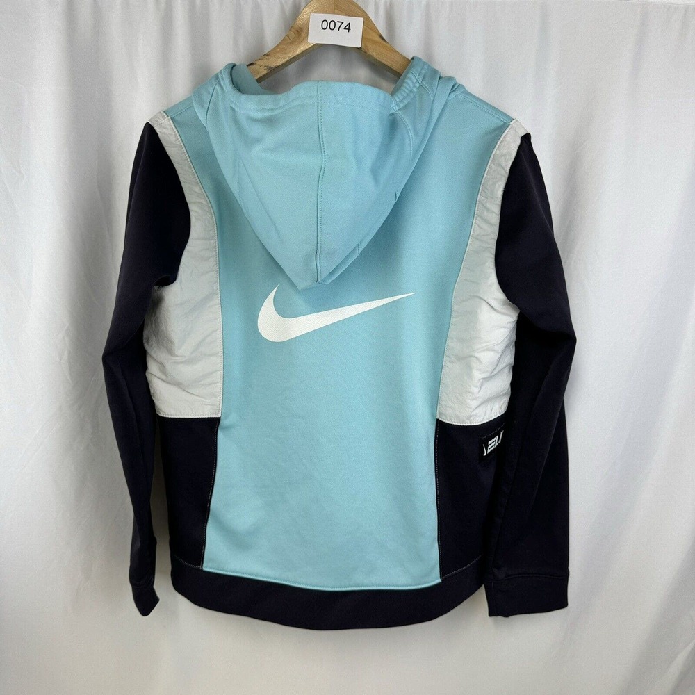 Nike Big Boys -Girls ThermaFIT Elite Full-Zip Hoodie sz XL Turquoise Blue White - Picture 8 of 13